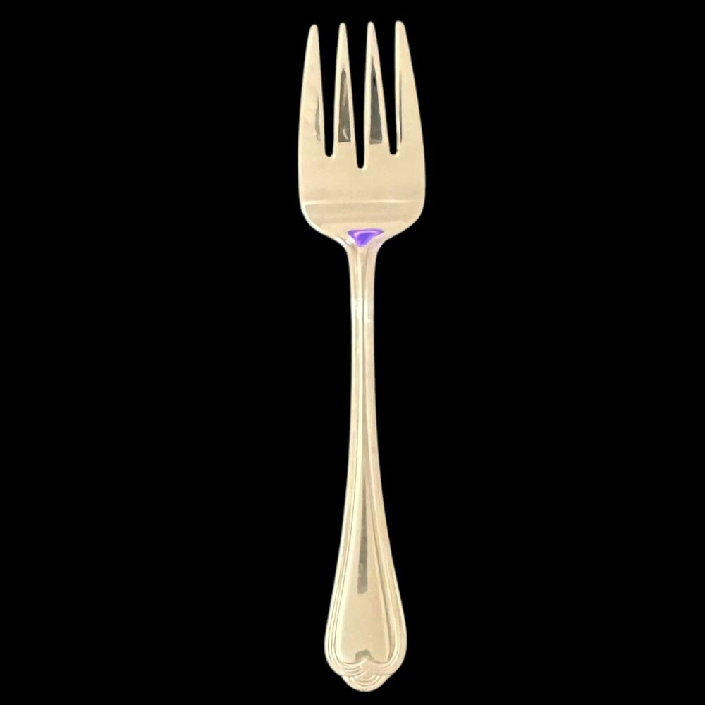 Pfaltzgraff Fairisle Cold Meat Serving Fork 8 1/4" Stainless 18/8 Retired Vntg
